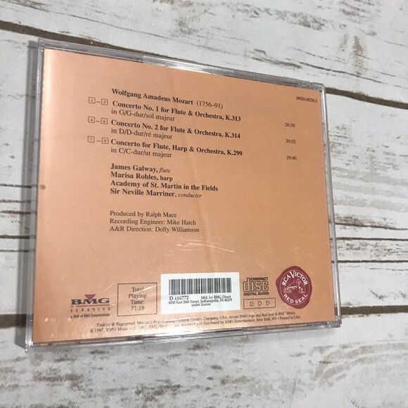 James Galway - Mozart Flute Concertos Academy Of St. Martins Neville Marriner CD - Picture 5 of 5